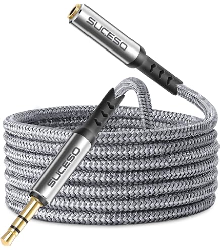 VENTION Cavo Prolunga Jack 3.5 Mm Maschio-Femmina 1.5m - Niente Più Grovigli Con Il Cavo Intrecciato