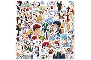 TACOMEXI Kuroko's Basketball Pack d'autocollants 50pcs, autocollant en vinyle pour bouteilles d'eau ordinateur portable Skateboard Notebook, cadeau pour adultes enfants