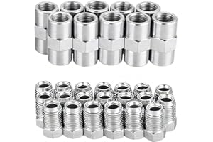 Easyhomie 20 Stück Verschraubungen und 10 Stück Verbinder Set für Ø 4,75mm Bremsrohr Bördel F