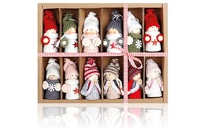 ‎COM-FOUR com-four® 12x Premium Weihnachtsbaum-Anhänger Engel - Christbaumschmuck - Feen-Figuren als Geschenkanhänger - schwedisch-skandinavische Deko-Trolle, Engel, Feen - Christbaum-Figuren
