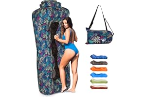 Outplea Divano Gonfiabile Campeggio Impermeabile da Esterno, Divano ad Aria, Sdraio Gonfiabile Mare, Lettino Spiaggia Gonfiabili, Blu Tropicale