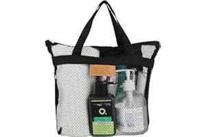 COMNICO Organizador de ducha de malla, portátil, color negro, de secado rápido, para colgar en la ducha, para dormitorio universitario, baño, gimnasio, viajes, natación, 572209_1 Shower Caddy