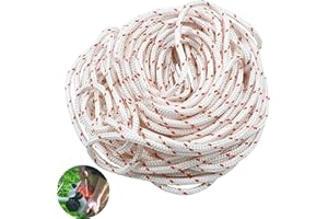 SVUPUE Cuerda de Arranque de Retroceso, Cuerda de Srranque de Retroceso de 10 Meters y 4 mm, Cortacésped Cable de Cuerda de Arranque, para Recortadoras de Hilo, Motosierras, Cortacéspedes