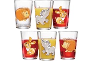 Ritzenhoff & Breker Lot de 6 verres pour enfant, motif animaux de la forêt