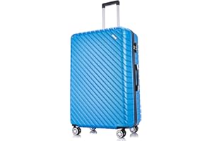 FLYMAX 29" Large Suitcase 4 Wheel Lightweight Luggage Hard Shell Travel Case Hold Check in Fits 23kg - 27kg + 3 Digit Lock Suitcase Large + Telescopic Handle 100 Litre Capacity