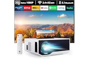 ZDK Neuer Beamer 2024 4K-Unterstützung Full HD 1080P 5G WiFi projektor mit 20000 Lumen für Heimkino kompatibel mit Smartphones/TV-Stick/PS5