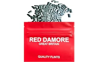 RED DAMORE 100 x Piedras para mechero, Pedernales universales para encendedores. Compatible con la mayoría de los encendedores - Plata