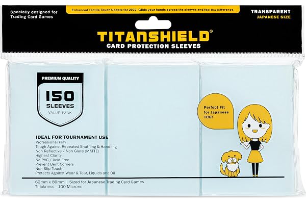 TitanShield Lot de 150 pochettes de protection pour cartes à collectionner Yu-Gi-Oh, Cardfight!! Vanguard et plus encore
