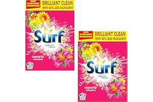 ASOKOBOX Concentrated Washing Powder Bundle - Contains Surf Tropical Lily 2 x 1.15kg. Natural Essential Oils - Long-Lasting Fragrance - Eco-Friendly - 46 Washes Total
