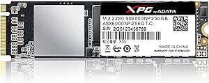ADATA ASX6000NP-256GT-C 256GB XPG SX6000 M.2 SSD M.2 2280 PCIe Gen3x2 3D NAND R/W 1000/800 MB/s - (Components > SSD Solid State Drive)