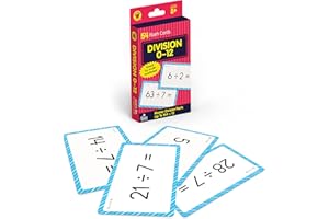 Carson Dellosa Division Flash Cards—Grades 3-5 Double-Sided Cards, Dividing Select Factors Through 12, 100 Math Problems for Elementary Mathematics Practice (54 pc)