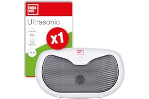 SWISSINNO Scaccia Roditori Ultrasuoni a Batteria 20 m²: Scaccia topi, ratti, martore e altri roditori con potenti ultrasuoni, per uso interno. x1