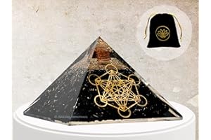 NEWAGEHEALINGS Grande Pyramide d'orgone | Cristal de Pyramide de shungite | Pyramide d'orgonite de Metatron | Guérison par l'énergie Positive des Pyramides d'organes