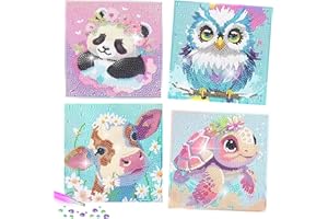 SZSMW Juego de 4,Pintura de Diamantes - Cuadros Diamantes 5d - Pintura Diamante NiñOs - Adecuado Para La Pared Del Hogar,DecoracióN de La Sala de Estar,Relajarse Y Aliviar el EstréS