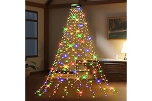 GYLEFY Luci Albero di Natale, 3M*16 Rami Luci per Albero Natale 480 LED Luci Natale Esterno Impermeabile LED Stringa Ghirlanda Natalizia ad Anelli Decorazioni Natalizie per Alberi Natale -Multicolore