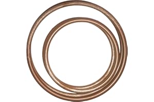 Linic Products UK Made Bag/Purse Handles, Plastic, Round, Brown, Set of 2 Pairs, 1 Large, 1 Small, Macrame, Sewing (S7798). Free UK Postage.