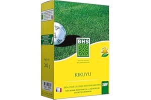 BHS KIK300 | 300g | 25 m² | Kikuyu | Zones Méditerranéennes | Résistant aux Fortes Chaleurs | Bonne Résistance aux Piétinements |