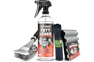 BIO-CHEM CLEANTEC bio-chem BBQ-Cleaner ?rodek do czyszczenia grilla 750 ml + ?ciereczka z mikrofibry efektywne czyszczenie w profesjonalnej jako?ci spray piel?gnacyjny do rusztu do grilla, bezzapachowy i przyjazny