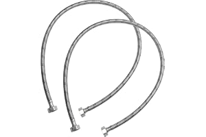Aerzetix – C50986 – uppsättning med 2 – flexibel anslutningsslang – flexslang – 1 000 mm – 1/2 tum – kvinnlig – vattenkran hälsoblandare kök badrum sanitär
