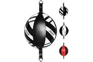 AQF Skórzany Podwójny Koniec Dodge Speed Ball MMA Boks Sufitowy Trening Punching Bag