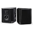 Fluance Elite High Definition 2-Way Bipolar Surround Speakers for Wide Dispersion Surround Sound in Home Theater Systems - Black Ash/Pair (SXBP2)