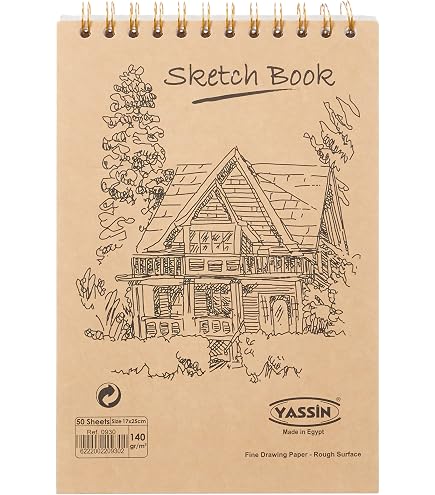 Clairefontaine Kraft Notebook - 21x16cm, 40 Sheets, Cream Iridescent, Landscape Journal Pad