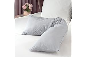 ‎PHD PRIMERA PHD Primera Seitenschläferkissen 200 x 40 cm mit Bezug (Grau Uni) - Allergiker-empfohlen u. 60°C waschbar, perfekt als Schwangerschaftskissen u. Stillkissen, Öko-Tex 100 Zertifiziert