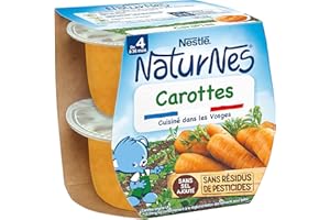 Nestlé Naturnes Petits Pots Bébé Carottes - Dès 4/6 mois - 2x130g