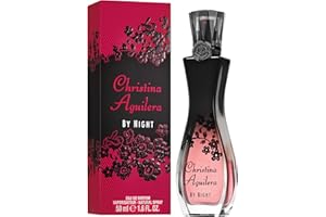 Christina Aguilera - By Night Eau de Parfum, Profumo Femminile, Seducente e Sensuale, con Fiore di Pesco, Note Floreali, Orientali e Fruttate, Profumo per Donna - 50 ml