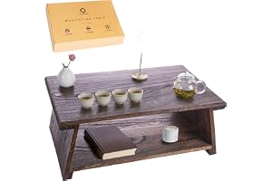 Golvbord för Teritualer | Altare Bord för Meditation & Mindfulness | Låg Japansk Chabudai Stil | För Sittande på Golvet