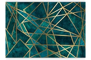 murando - Carta da parati Astratto 300x210 cm Fotomurali in TNT Murale alla moda Decorazione da Muro XXL Poster Gigante Design Cameretta Carta per Pareti illusione Effetto 3D Linee blu or a-A-0857-a-a