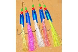 KOIKE SEA FISHING LURES TRACES HOKKAI RIGS - MACKEREL FEATHERS BASS WHITING COALFISH CODLING POLLACK TACKLE (BLUE)