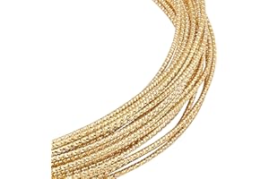 BENECREAT 10m 1.2mm Filo di Rame Testurizzato con Filo di Rame Inciso per Perline, Confezionamento di Cristalli di Pietre Preziose e Altri Lavori Artigianali di Gioielli