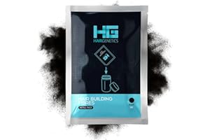 Hair Genetics® Fibras Capilares de Queratina para Cabello - Fórmula Avanzada Cero Picores de Calidad Profesional y Aspecto Natural para Hombres y Mujeres con Pelo - Pack Recarga 22 g… (Negro)