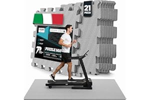 THE UNIQUE COMMUNITY OF SPORT Tappeto Da Fitness A Puzzle【Set Da 21 Tappetini】Materassino Antiscivolo Da Palestra Componibile Con Protezione Antiurto Per Pavimenti, Tappetino Palestra, Pesi Workout Ginnastica Sport Piscina Garage