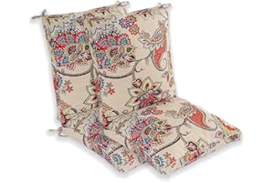 Makimoo Set mit 2 Outdoor Gartenstuhlauflagen, Gartenstuhl Kissen, 110 x 52,5 x 11,5 cm, Sitzkissen Stuhlauflage, Gartenstuhlkissen, Garten Sitzpolster Set für Rattanstühle, Terrasse