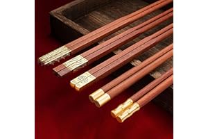 MZSX Ensemble de Baguettes, esign professionnel luxueux et haut de gamme, réutilisables, Elégante Cuisine Maison Hôtel Restaurant, Cadeau Valeur, Chinoise Japonaises (5 paires)