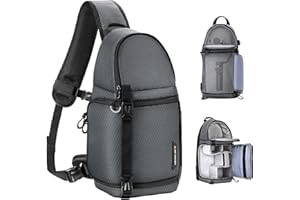 K&F CONCEPT Sac Appareil Photo, Sac Photo bandoulière Légère accès rapide Résistant à l'eau de Photographe Compatible avec Canon/Nikon/Sony/DJI Mavic Drone
