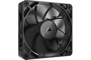 CORSAIR iCUE LINK RX120 MAX 120mm PWM Ventaglio Spesso – Alta Pressione Statica – Polimero a Cristalli Liquidi – Cuscinetto Magnetico a Cupola – Ventola Singola – Nero