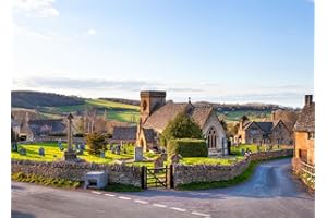 DKIJOYS Snowshill Village Jigsaw Puzzles for Adults 1000 Jigsaws Cotswold Church 1000 Piece Jigsaw Puzzles for Adults
