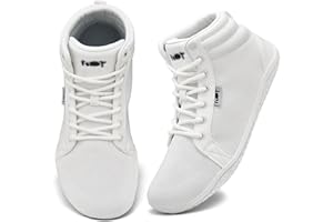 Wizshoe Barfußschuhe Damen Herren Hi top Sneaker Barfuss Schuhe Leicht Breite Walking Zehenschuhe Bequem Fitnessschuhe Zero Drop Sohle Unisex Minimalistische Trail Fitness rutschfest