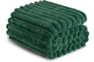 Exclusivo Mezcla Kuscheldecke Flauschig Fleecedecke Flanell Decke, Leichte und Warme Sofadecke Couchdecke für Ganzjahreszeit, 150 x 200 cm Dunkelgrün