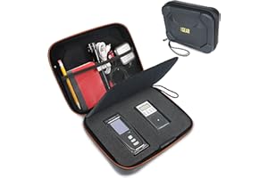 USA GEAR Estuche para Equipo de Caza Fantasma – Bolsa para Equipo Paranormal con Interior de Espuma Personalizable, Exterior de EVA Ligero Resistente al Agua Compatible con Medidor EMF, Solo Estuche