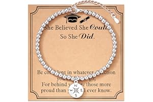 Aunis Graduation Gifts for Her/Him Compass Bracelets for Friend Daughter Son Class of 2024 Student Graduation Gifts