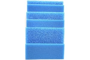 Wohnkult Filtermatte Filterschwamm blau alle Größen von 50 x 50 x 2 cm - 100 x 50 x 10 cm Grob und Fein (100 x 50 x 3 cm FEIN 30 PPI)