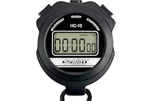 ‎SCHÜTT STOPPUHREN Schütt Stoppuhr HC-10 | Ganz einfach: nur Start - Stopp & Reset | EIN- & Ausschaltbar | Großes einzeiliges Display | Spritzwasserfest | Sport | Hobby | Freizeit | Für Kinder geeignet