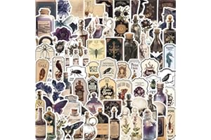 DIWSO 100 Autocollants Potion Noire, Scrapbooking, Journaling, Magazines, Bricolage, Bouteilles d'eau, Casques, Guitares,Adolescents, Garçons, Filles, Autocollants, Résistants à l'eau