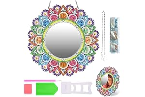 AHAIMY 5d Diamond Painting Mirro, Kit De Espejo Para Pintar Con Diamantes Niños, Pasatiempos Creativos Niñas De 10 Años, Pintura Diamantes Niños De 8 Años, Para Niños De 5 a 12 Años