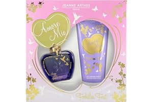 JEANNE ARTHES - Coffret Cadeau pour Femme - Amore Mio Forbidden Fruit - Eau de Parfum 100 ml + Lait pour le Corps 200 ml - Parfum Rose Patchouli - Fabriqué et conditionné en France à Grasse