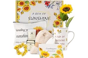 TOYIYAR Birthday Gift for Women, Get Well Soon, Sunflower, Sending You Sunshine, Unique Relaxation Box for Best Friend, Thinking of You
